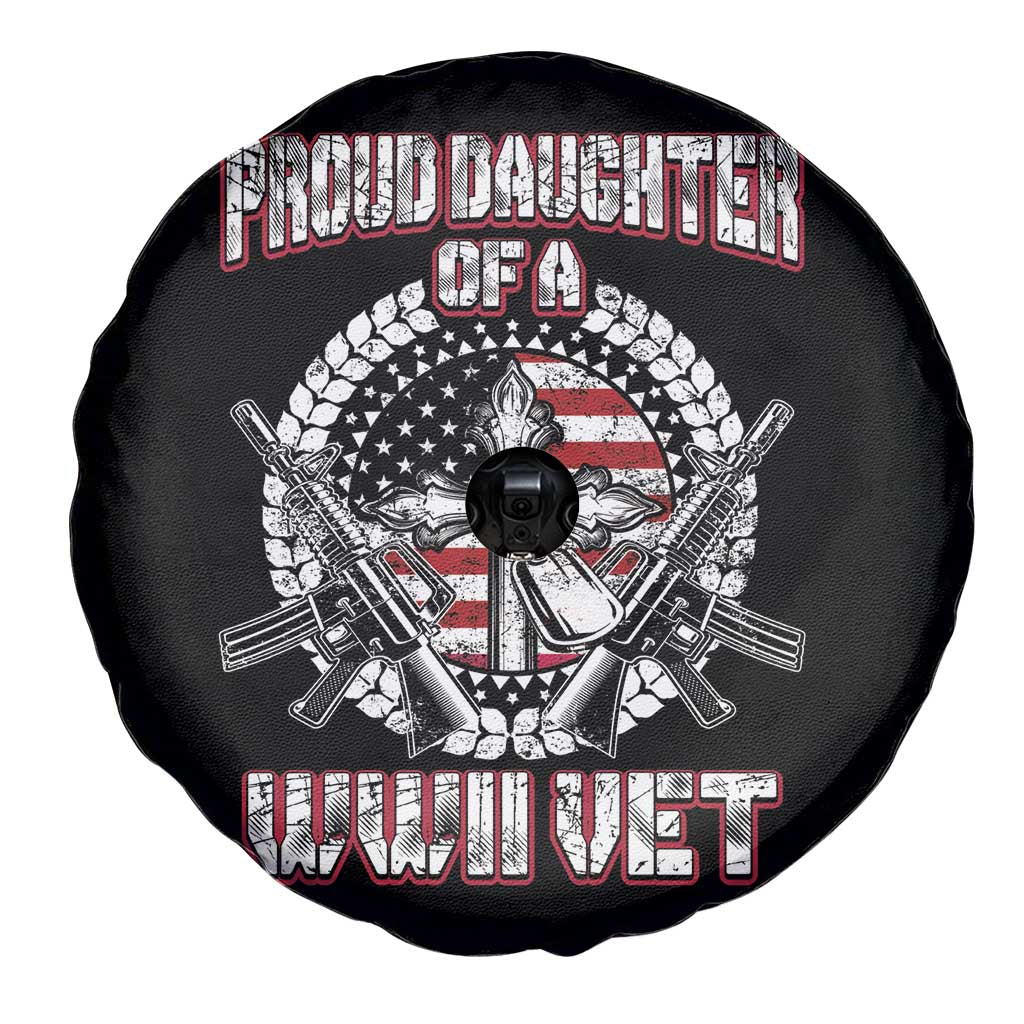 Proud Daughter Of A WWII Vet Spare Tire Cover World War 2 Veteran WW2