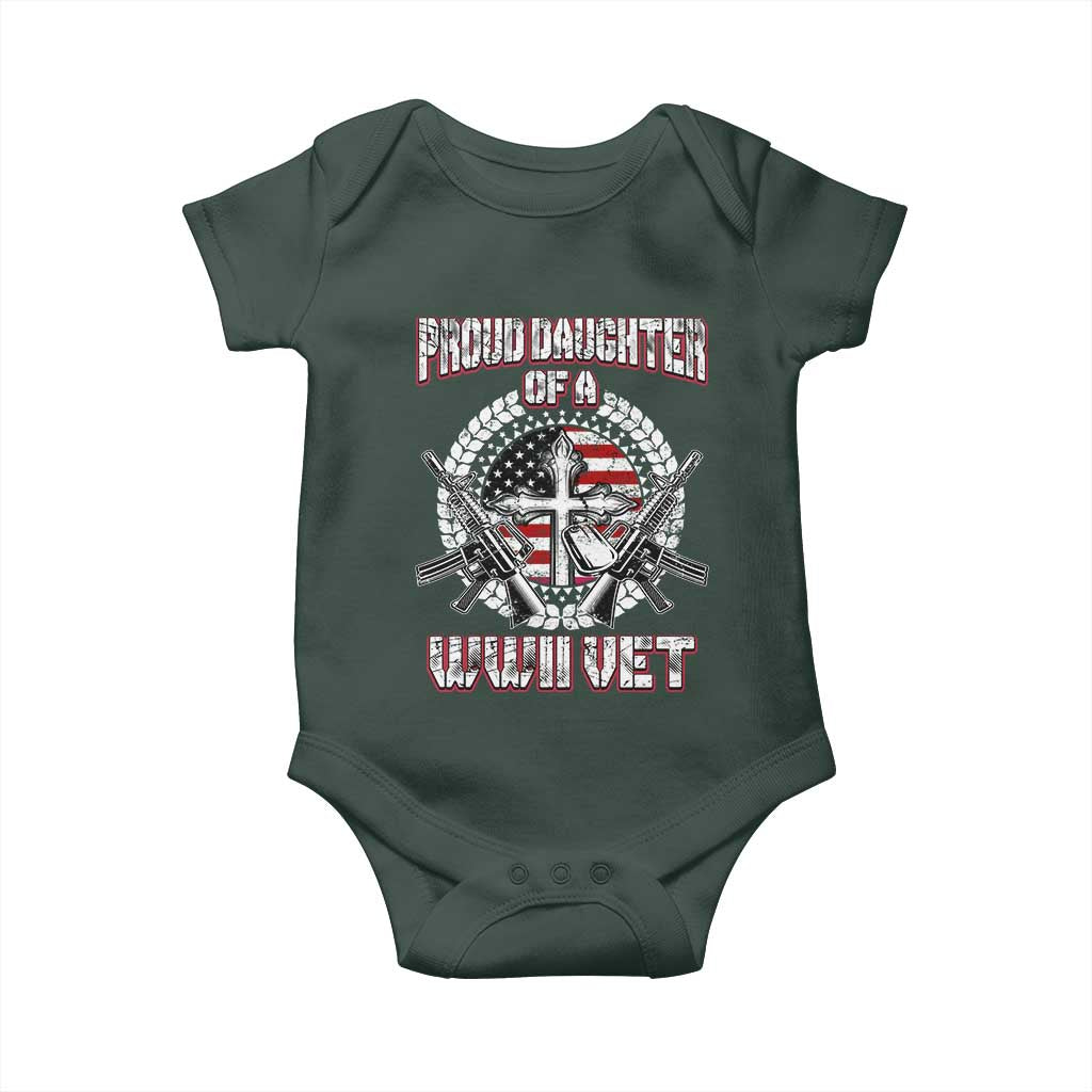 Proud Daughter Of A WWII Vet Baby Onesie World War 2 Veteran WW2