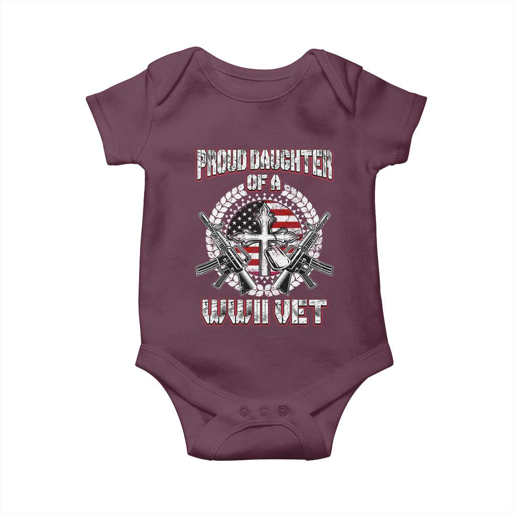Proud Daughter Of A WWII Vet Baby Onesie World War 2 Veteran WW2