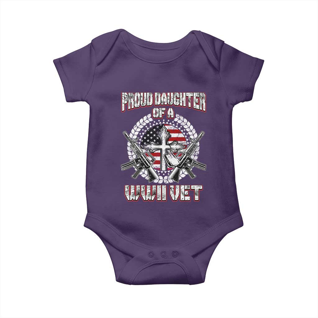 Proud Daughter Of A WWII Vet Baby Onesie World War 2 Veteran WW2
