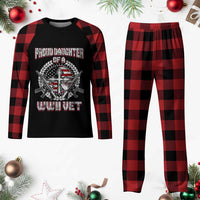 Proud Daughter Of A WWII Vet Plaid Pajama Set World War 2 Veteran WW2 - Wonder Print Shop