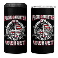 Proud Daughter Of A WWII Vet 4 in 1 Can Cooler Tumbler World War 2 Veteran WW2