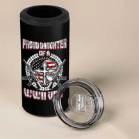 Proud Daughter Of A WWII Vet 4 in 1 Can Cooler Tumbler World War 2 Veteran WW2