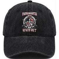 Proud Daughter Of A WWII Vet Washed Cotton Baseball Cap World War 2 Veteran WW2