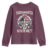 Proud Daughter Of A WWII Vet Youth Sweatshirt World War 2 Veteran WW2