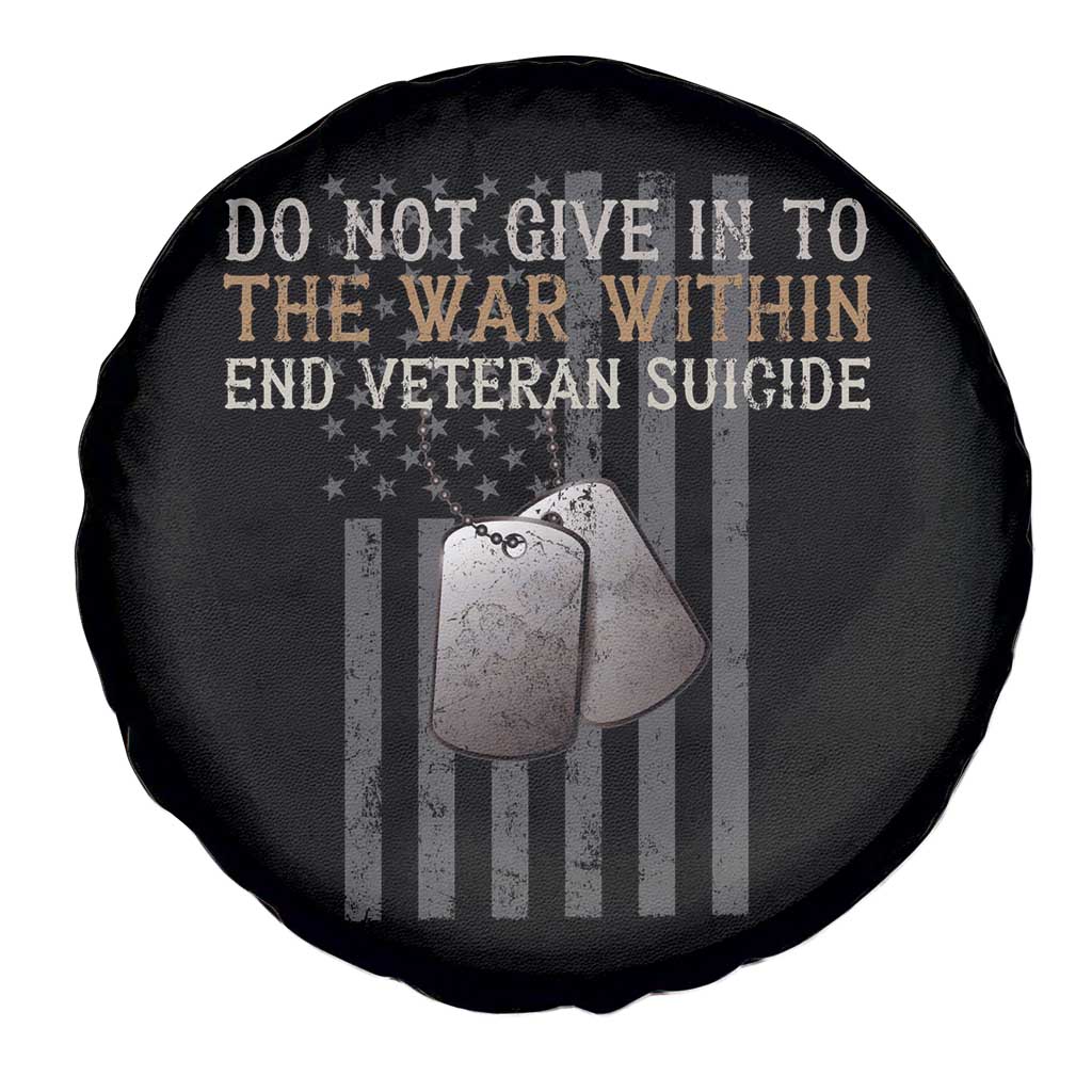 Veteran Suicide Awareness Spare Tire Cover Do Not Give In To The War Within Patriotic US Flag