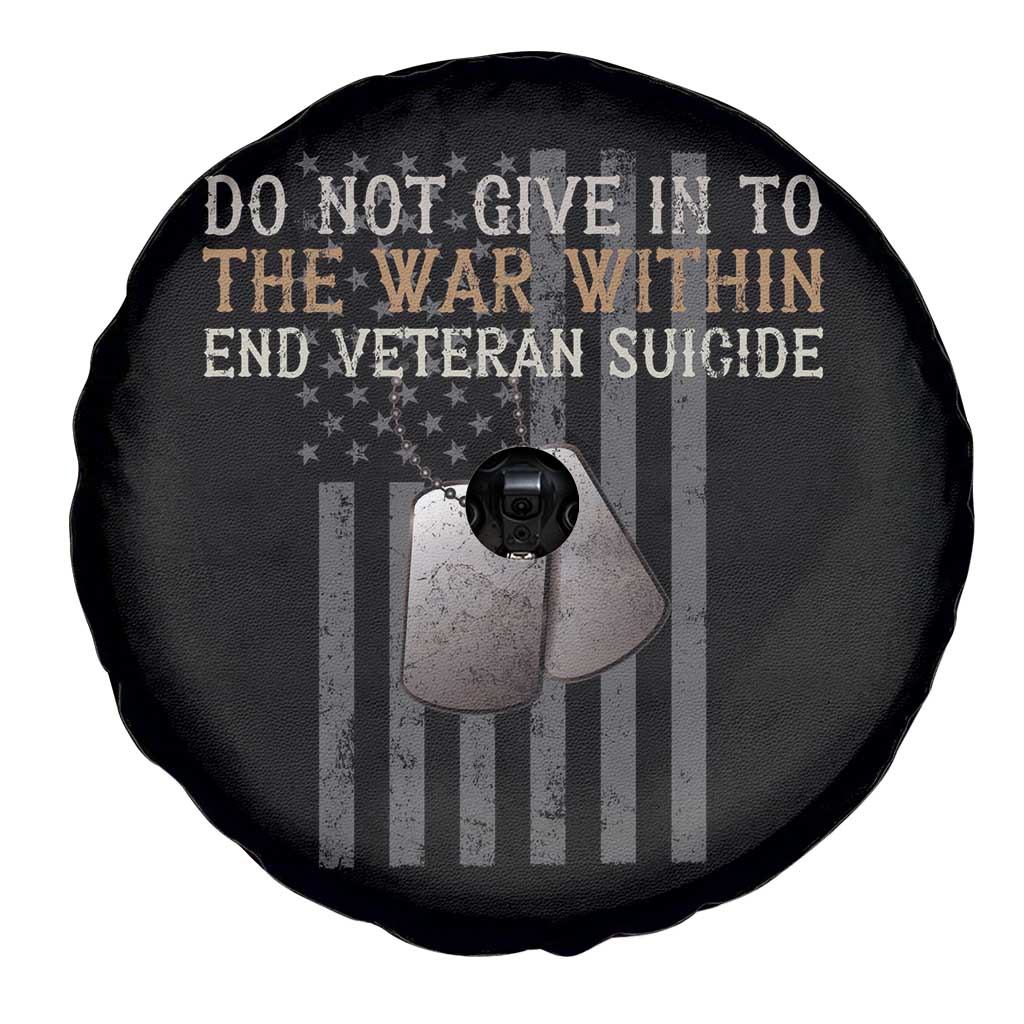 Veteran Suicide Awareness Spare Tire Cover Do Not Give In To The War Within Patriotic US Flag