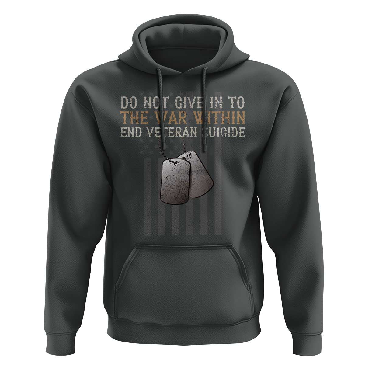 Veteran Suicide Awareness Hoodie Do Not Give In To The War Within Patriotic US Flag
