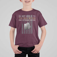 Veteran Suicide Awareness T Shirt For Kid Do Not Give In To The War Within Patriotic US Flag