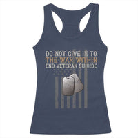 Veteran Suicide Awareness Racerback Tank Top Do Not Give In To The War Within Patriotic US Flag