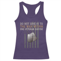 Veteran Suicide Awareness Racerback Tank Top Do Not Give In To The War Within Patriotic US Flag