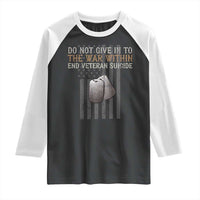 Veteran Suicide Awareness Raglan Shirt Do Not Give In To The War Within Patriotic US Flag