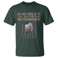 Veteran Suicide Awareness T Shirt Do Not Give In To The War Within Patriotic US Flag