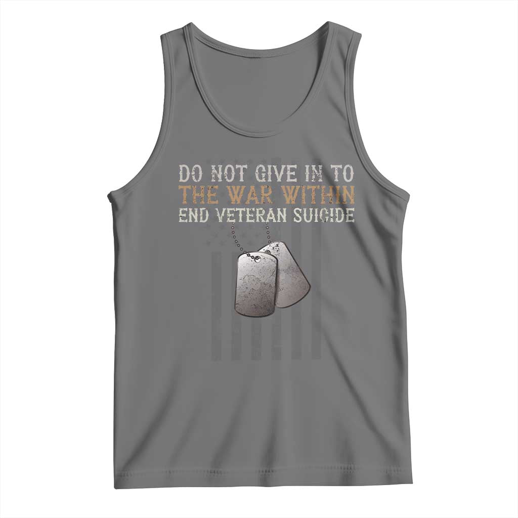 Veteran Suicide Awareness Tank Top Do Not Give In To The War Within Patriotic US Flag