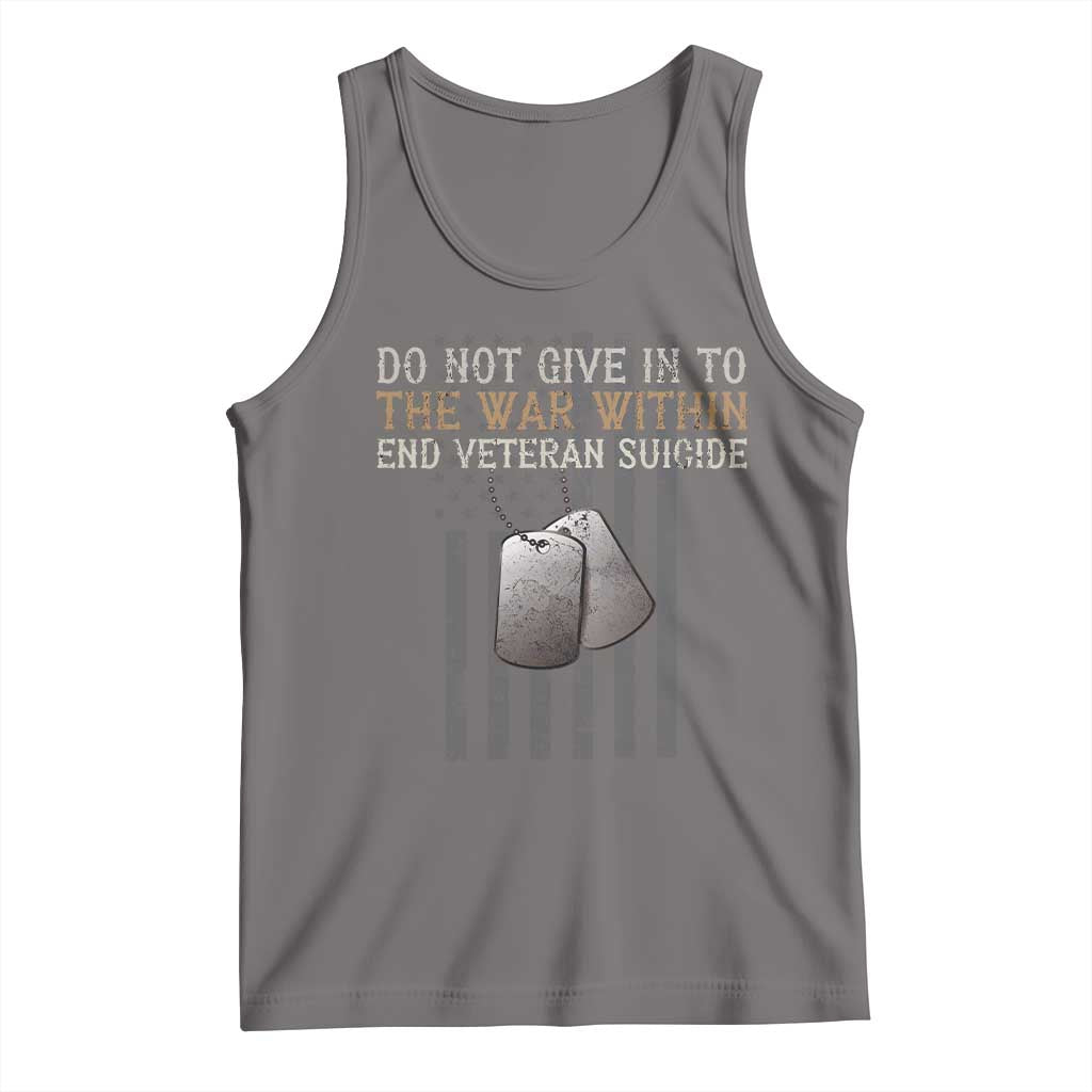 Veteran Suicide Awareness Tank Top Do Not Give In To The War Within Patriotic US Flag