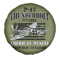 P-47 Thunderbolt WWII Airplane Spare Tire Cover American Muscle Vintage