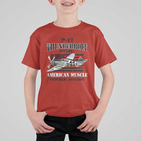 P-47 Thunderbolt WWII Airplane T Shirt For Kid American Muscle Vintage