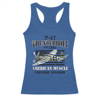 P-47 Thunderbolt WWII Airplane Racerback Tank Top American Muscle Vintage
