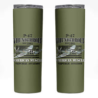 P-47 Thunderbolt WWII Airplane Skinny Tumbler American Muscle Vintage