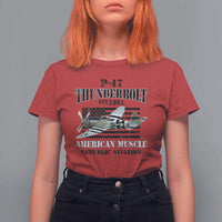 P-47 Thunderbolt WWII Airplane T Shirt For Women American Muscle Vintage