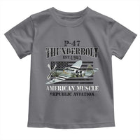 P-47 Thunderbolt WWII Airplane Toddler T Shirt American Muscle Vintage