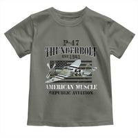 P-47 Thunderbolt WWII Airplane Toddler T Shirt American Muscle Vintage