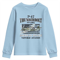 P-47 Thunderbolt WWII Airplane Youth Sweatshirt American Muscle Vintage