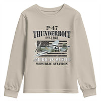 P-47 Thunderbolt WWII Airplane Youth Sweatshirt American Muscle Vintage