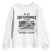 P-47 Thunderbolt WWII Airplane Youth Sweatshirt American Muscle Vintage