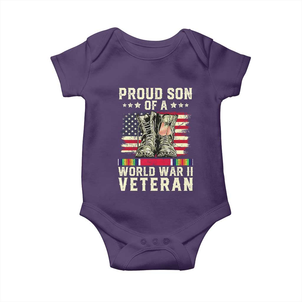 Proud Son Of World War 2 Veteran Baby Onesie WWII Vet Pride
