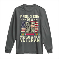 Proud Son Of World War 2 Veteran Long Sleeve Shirt WWII Vet Pride