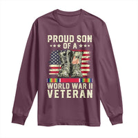 Proud Son Of World War 2 Veteran Long Sleeve Shirt WWII Vet Pride