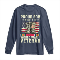 Proud Son Of World War 2 Veteran Long Sleeve Shirt WWII Vet Pride