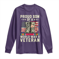 Proud Son Of World War 2 Veteran Long Sleeve Shirt WWII Vet Pride