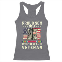 Proud Son Of World War 2 Veteran Racerback Tank Top WWII Vet Pride