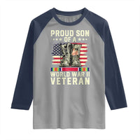 Proud Son Of World War 2 Veteran Raglan Shirt WWII Vet Pride
