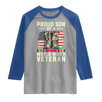 Proud Son Of World War 2 Veteran Raglan Shirt WWII Vet Pride
