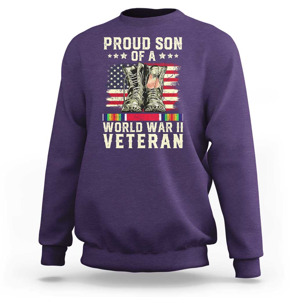 Proud Son Of World War 2 Veteran Sweatshirt WWII Vet Pride
