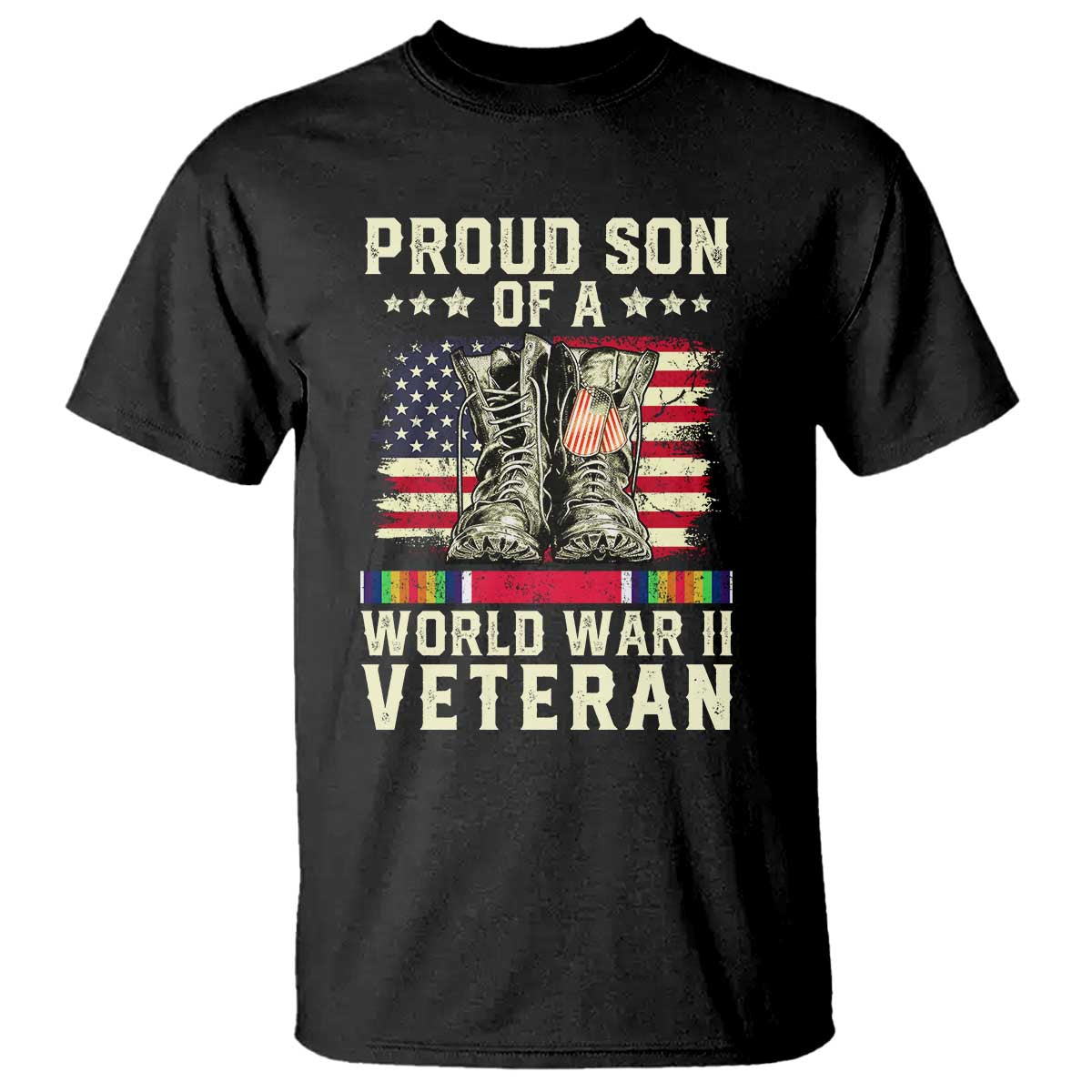 Proud Son Of World War 2 Veteran T Shirt WWII Vet Pride