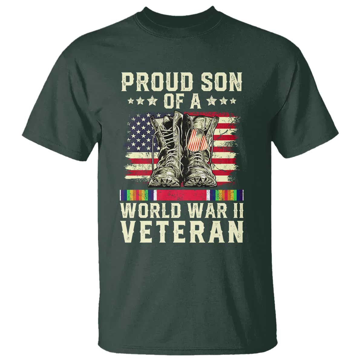 Proud Son Of World War 2 Veteran T Shirt WWII Vet Pride