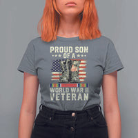 Proud Son Of World War 2 Veteran T Shirt For Women WWII Vet Pride