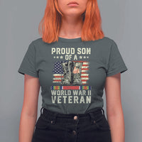 Proud Son Of World War 2 Veteran T Shirt For Women WWII Vet Pride