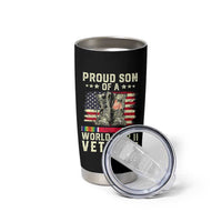 Proud Son Of World War 2 Veteran Tumbler Cup WWII Vet Pride