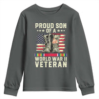 Proud Son Of World War 2 Veteran Youth Sweatshirt WWII Vet Pride