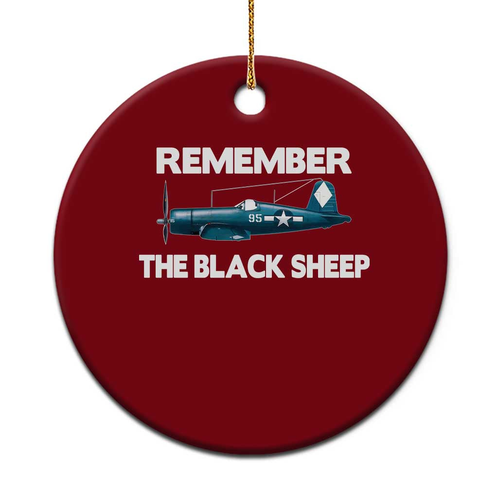 CORSAIR WWII HISTORY Ceramic Ornament Black Sheep Squadron Pilot - Wonder Print Shop