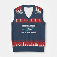 CORSAIR WWII HISTORY V-Neck Knit Sweater Vest Black Sheep Squadron Pilot - Wonder Print Shop