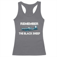 CORSAIR WWII HISTORY Racerback Tank Top Black Sheep Squadron Pilot