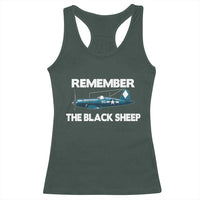 CORSAIR WWII HISTORY Racerback Tank Top Black Sheep Squadron Pilot