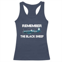 CORSAIR WWII HISTORY Racerback Tank Top Black Sheep Squadron Pilot