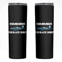 CORSAIR WWII HISTORY Skinny Tumbler Black Sheep Squadron Pilot